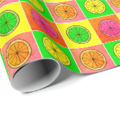 A Popart Orange Geschenkpapier (Rolleneckpunkt)
