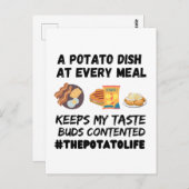 A potato dish at every meal postkarte (Vorne/Hinten)