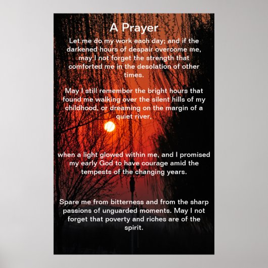 A Prayer Red walkway Posters Poster (Vorne)