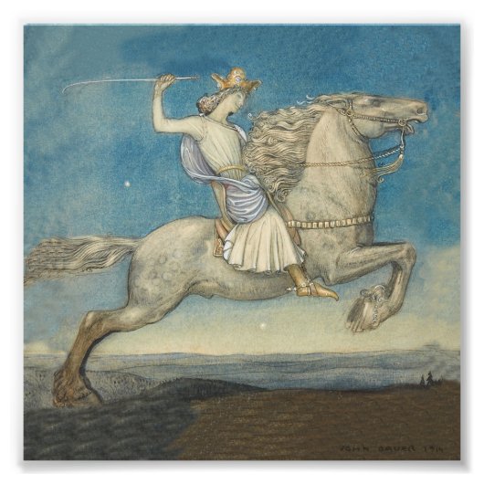 "A Prince Arrived" Wasserfarbe von John Bauer Fotodruck (Vorne)