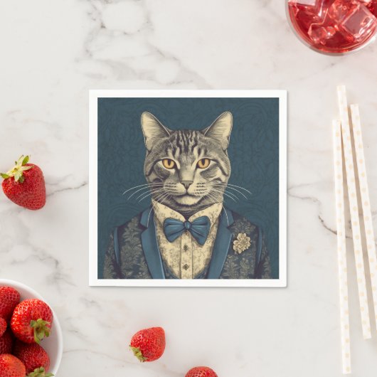 A Professional Business Cat in a Suit Cute Serviette (Beispiel)