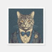 A Professional Business Cat in a Suit Cute Serviette (Vorderseite)