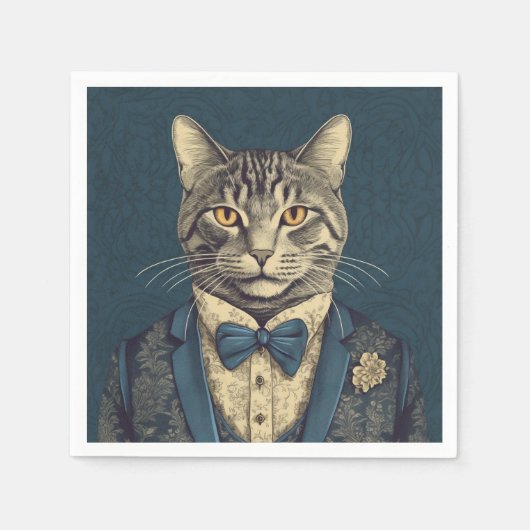 A Professional Business Cat in a Suit Cute Serviette (Vorderseite)