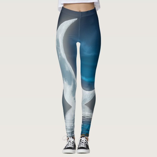 A prominent crescent moon sticker leggings (Vorderseite)