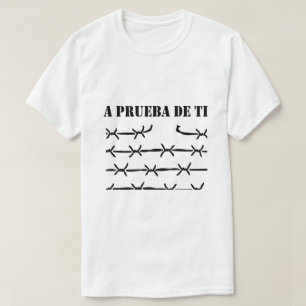 A PRUEBA DE TI T-Shirt Stacheldraht-Grafik Crewn