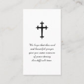 A Psalm of David Celebration of Life Prayer Card Visitenkarte (Rückseite)