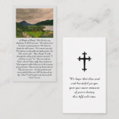 A Psalm of David Celebration of Life Prayer Card Visitenkarte (Vorne/Hinten)