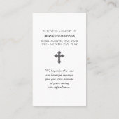 A Psalm of David Red Blue Yellow Green Visitenkarte (Rückseite)