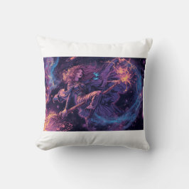 A psychedelic witch cushion kissen