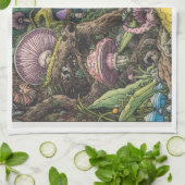 A psychedelic woodland decorative tea towel geschirrtuch (Gefaltet)