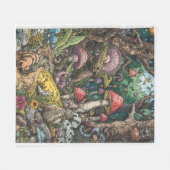 A psychedelic woodland fleece blanket (Vorderseite (Horizontal))