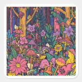 A psychedelic woodland Sticker (Vorderseite)