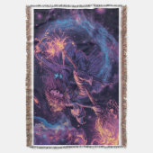 A psycheldelic witch throw blanket decke (Vorderseite Vertikal)
