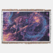 A psycheldelic witch throw blanket decke (Vorderseite)