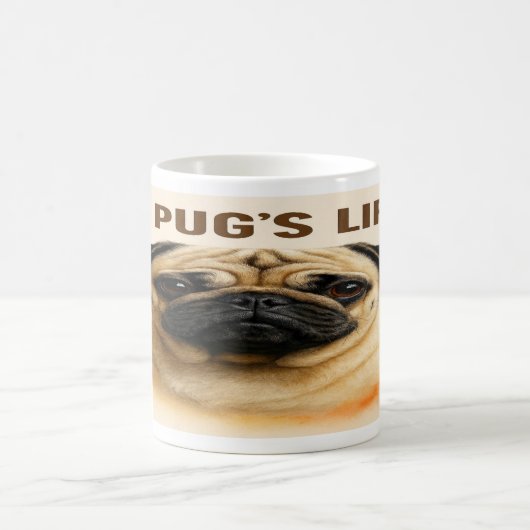 “A Pug’s Life: Sip Into Joy” Kaffeetasse (Mittel)
