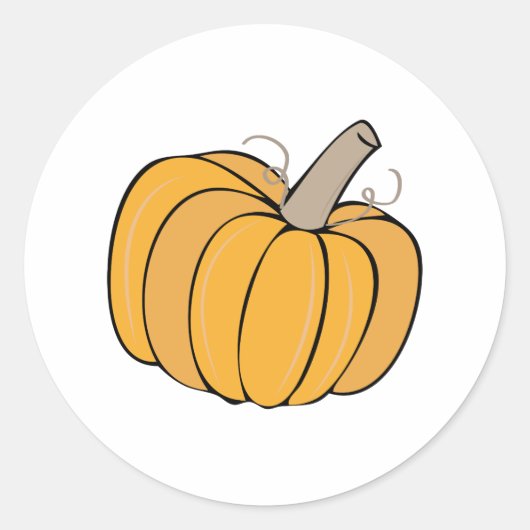 A Pumpkin Runder Aufkleber (Vorderseite)