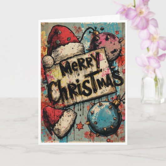 A punk christmas card karte (Orchidee)