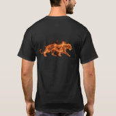 A Purple Leopard on a Black Short Sleeve T-Shirt (Rückseite)