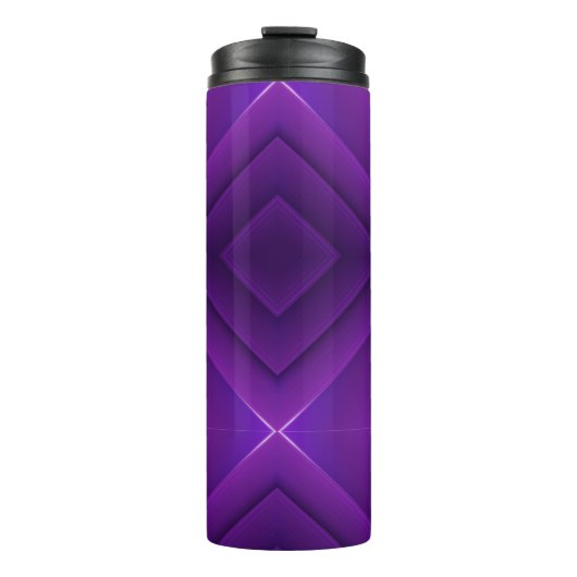 A purple travel mug with a sleek black lid thermosbecher (Vorderseite)