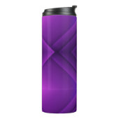 A purple travel mug with a sleek black lid thermosbecher (Nach links gedreht)