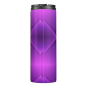 A purple travel mug with a sleek black lid thermosbecher (Rückseite)