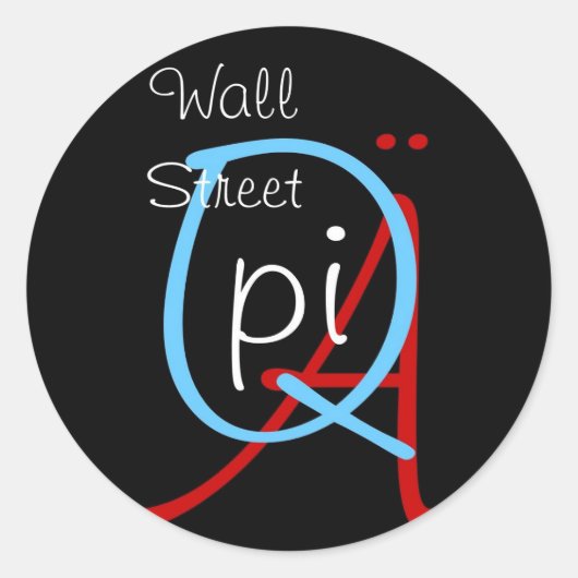 a q pi wall strasse runder aufkleber (Vorderseite)