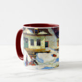 A Quebec Village Street - Clarence Gagnon Kunstwer Tasse (Vorderseite Links)