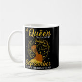 A Queen Was Born In September Birthday Afro Girl B Kaffeetasse (Links)