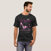 A Queen Was Born On October 20, 20Th October Birth T-Shirt (Vorne ganz)