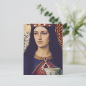 A Queen With Tea Mixed Media Collage Postkarte (Stehend Vorderseite)