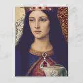 A Queen With Tea Mixed Media Collage Postkarte (Vorderseite)