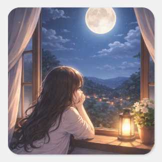 A Quiet Conversation with the Sky Quadratischer Aufkleber