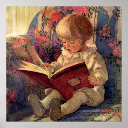 "A Quiet Corner" von Jessie Willcox Smith Poster (Vorne)