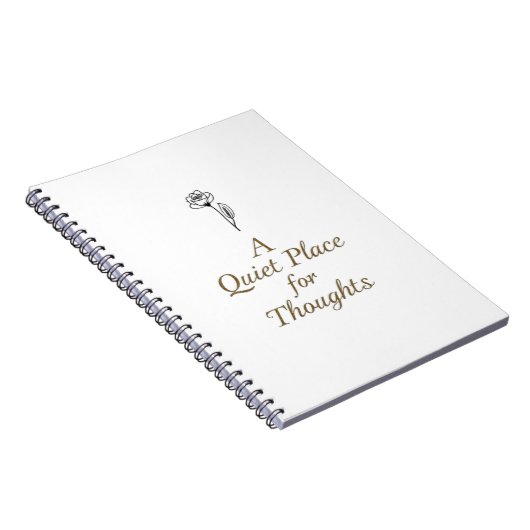 A Quiet Place for Thoughts – Minimalist Line Art Notizblock (Rechte Seite)