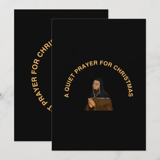 A QUIET PRAYER FOR CHRISTMAS EINLADUNG (Vorne/Hinten)