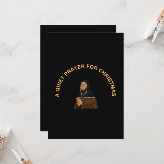 A QUIET PRAYER FOR CHRISTMAS KARTE (Vorderseite/Rückseite Beispiel)
