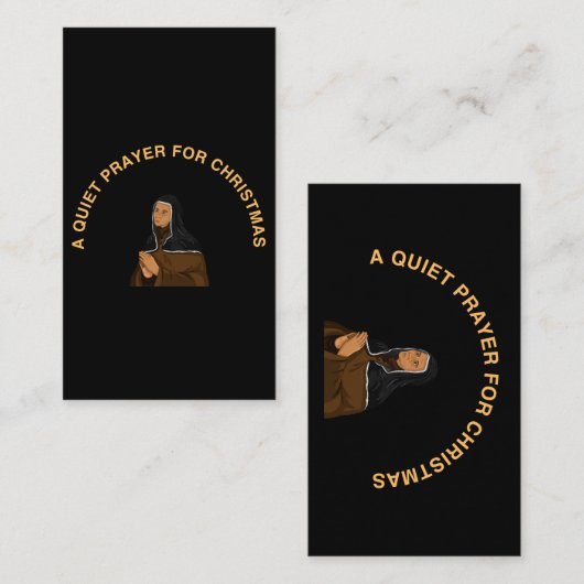 A QUIET PRAYER FOR CHRISTMAS VISITENKARTE (Vorne/Hinten)