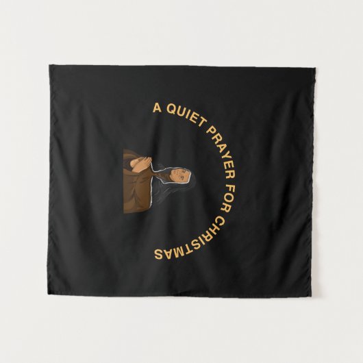 A QUIET PRAYER FOR CHRISTMAS WANDTEPPICH (Vorderseite (Horizontal))