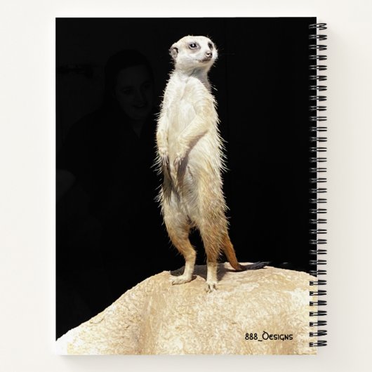 A Quirky Meerkat - Notebook Notizblock (Rückseite)