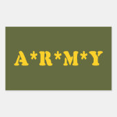 A*R*M*Y RECHTECKIGER AUFKLEBER (Vorderseite)