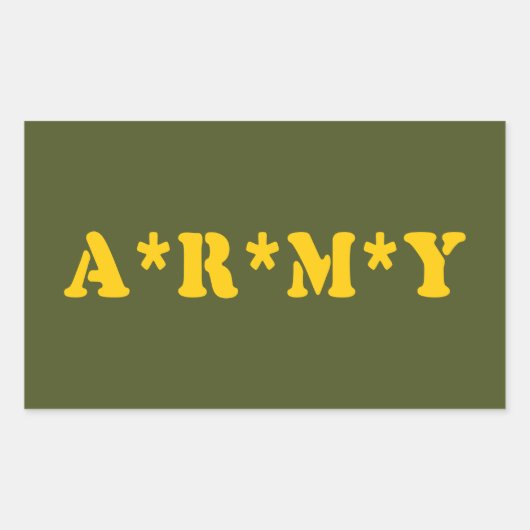 A*R*M*Y RECHTECKIGER AUFKLEBER (Vorderseite)