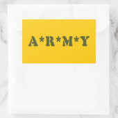 A*R*M*Y RECHTECKIGER AUFKLEBER (Tasche)