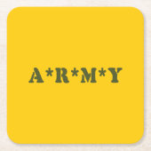 A*R*M*Y RECHTECKIGER PAPPUNTERSETZER (Vorderseite)