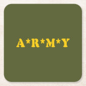 A*R*M*Y RECHTECKIGER PAPPUNTERSETZER (Vorderseite)