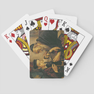 A Rabbi tying the Phylacteries to the arm of a boy Spielkarten