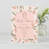 A radiant and delicate 'Baby Shower' invitation (Stehend Vorderseite)