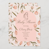 A radiant and delicate 'Baby Shower' invitation (Vorne/Hinten)