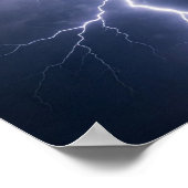 A Radiant Lightning Discharge Illuminating Dark St Poster (Ecke)