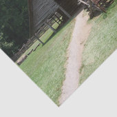 A-Rahmen-Holz und Stein mit großem Wagen Seidenpapier (Ausschnitt)