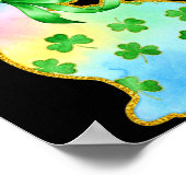 A Rainbow Rabbit With Green Bow And Shamrock St Pa Poster (Ecke)